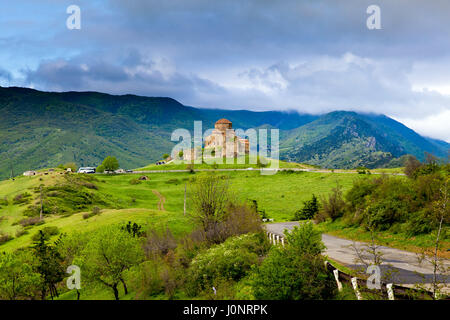 Georgische Orthodoxe Dschwari-Kloster in Mzcheta, Georgia. Stockfoto