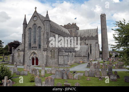 Kathedrale St. Canice, auch bekannt als Kilkenny Kathedrale, Kilkenny, Grafschaft Kilkenny, Irland (Eire). Stockfoto