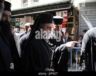 Theophilos der 3. Patriarch der Heiligen Stadt Jerusalem und alle Heiligen Land, Syrien, jenseits des Jordan, Kana in Galiläa und Heiligen Zion. Stockfoto