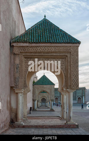 El Hedim Square in Meknès, Marokko. El Hedim ist ein Haupt- und größten Platz in Meknès, Marokko Stockfoto