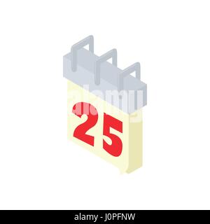 Kalender-25. Symbol, cartoon-Stil Stock Vektor
