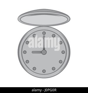 Pocket Watch Symbol, schwarz monochrome Stil Stock Vektor