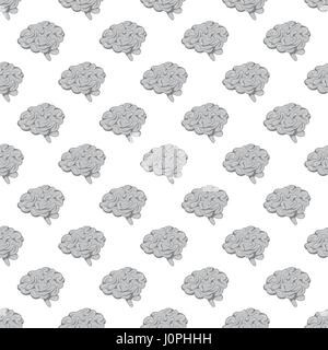 Gehirn nahtlose Muster Stock Vektor