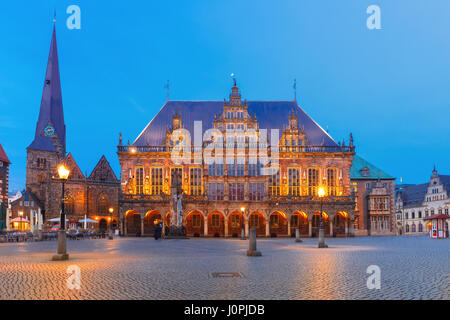 Alte Bremer Marktplatz in Bremen, Deutschland Stockfoto