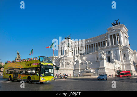 Piazza Venezia, Vittoriano, Denkmal für Vittorio Emanuele II, Rom, Italien, Europa Stockfoto