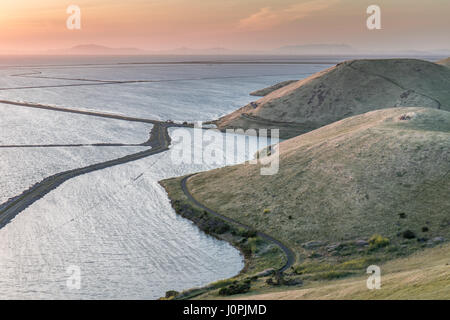 Sonnenuntergang über der Bay Area. Stockfoto