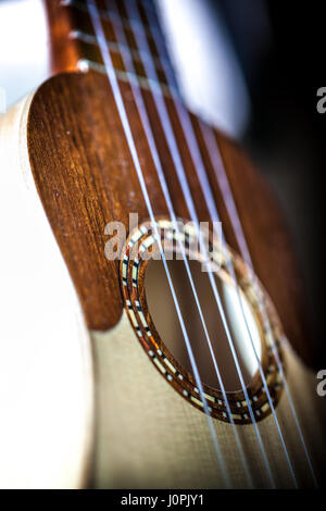 TIMPLE Instrumente zum Verkauf in einem Musikgeschäft hängen Stockfoto
