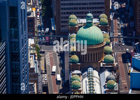 Die Queen Victoria Building oder das Queen Victoria Building von hoch oben, Sydney, Australien Stockfoto