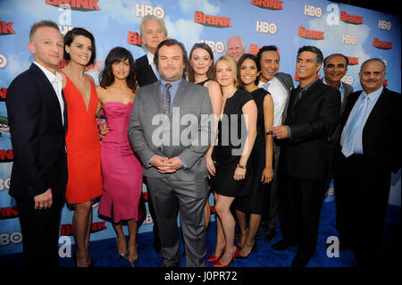 Jack Black (c) und Darstellern der The Brink besuchen Sie HBO "The Brink" Los Angeles Premiere bei Paramount Theater auf Paramount Studios viel los am 8. Juni 2015 in Los Angeles, Kalifornien. Stockfoto