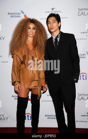 Lucas Goodman, Jillian Hervey Lion Babe besucht die Universal Music Group 2015 Post GRAMMY Party in The Ace Hotel Downtown LA am 8. Februar 2015 in Los Angeles, Kalifornien. Stockfoto