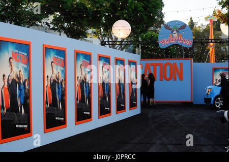 Atmosphäre bei der Ferien-Premiere im Westwood Village Theater am 27. Juli 2015 in Los Angeles, Kalifornien. Stockfoto