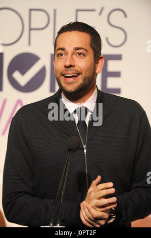 Zachary Levi besucht das Volk Wahl Awards 2016 Nominee Ankündigung auf das Paley Center for Media am 3. November 2015 in Los Angeles, Kalifornien. Stockfoto