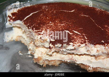 Tiramisu-Nahaufnahme Stockfoto