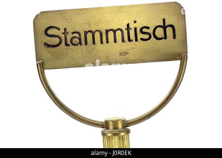 Deutsche cracker-barrel Zeichen vor weißem Hintergrund Stockfoto