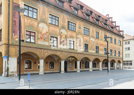 Schöne Rathaus in Ulm, Deutschland. Stockfoto