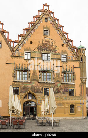 Schöne Rathaus in Ulm, Deutschland. Stockfoto