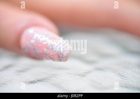 Beauty Woman Nails Acryl Stockfoto