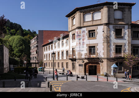 Mosaik, Fliese Puzzle, für die Reproduktion des Gemäldes Guernica von Pablo Picasso, in der Stadt Guernica Lumo, Bizkaia, Pais Vasco, Spanien Stockfoto