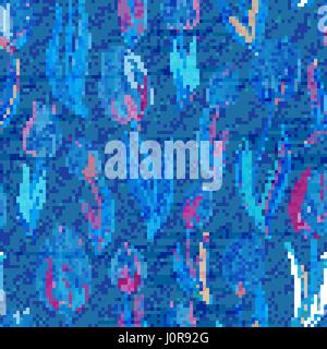 Jeans Blumen Tulpe nahtlose Hintergrund. Vektor Stock Vektor