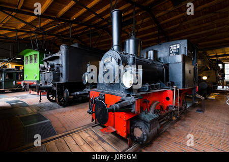 Dampflokomotiven Sie auf dem Display an Deutsches Technikmuseum, Deutsche Technikmuseum, in Berlin, Deutschland Stockfoto