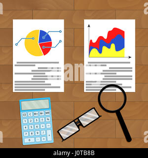 Statistiken zu vergleichen. Vektor Infografik Analytik, Rechnungswesen Wirtschaft Abbildung Stockfoto