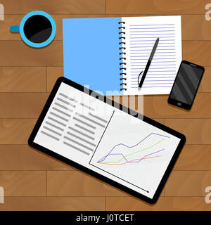 Infografik Analyse statistischer, Bericht Buchhaltung Vektorgrafik Stockfoto