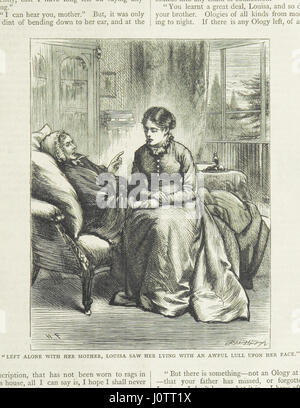 Das Bild von Seite 101 von „The Works of Charles Dickens“ in der Haushaltsausgabe zeigt Illustrationen, die Dickens’ Schrift begleiten und das Wesen seiner literarischen Werke erfassen. Stockfoto