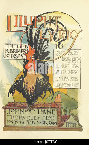 Lilliput Lyrics ist eine Sammlung von Gedichten, die von R. Brimley Johnson herausgegeben wurden, mit Illustrationen von Chas. Robinson mit skurrilen Versen und kreativen Illustrationen. Stockfoto