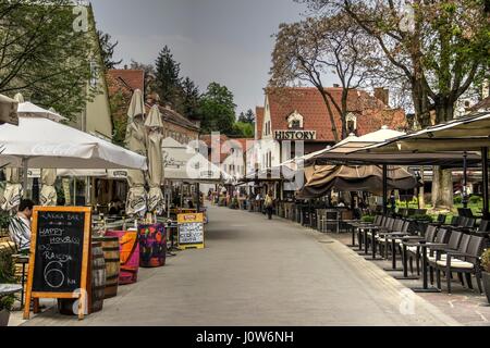 Zagreb, Kroatien - Pubs in Tkalciceva Straße Stockfoto