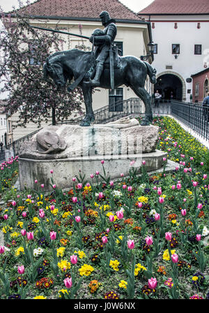 Zagreb, Kroatien - die Statue des Hl. Georg und der Drache Stockfoto