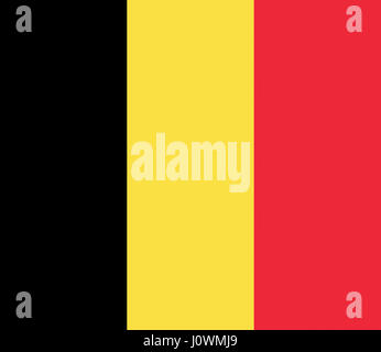 Darstellung der Nationalflagge von Belgien Stockfoto