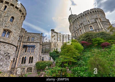 Windsor Castle ist eine königliche Residenz in Windsor in der englischen Grafschaft Berkshire Stockfoto