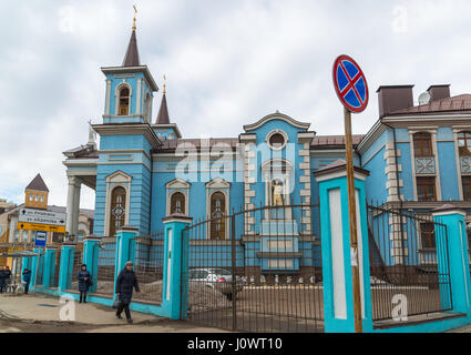 Kasan, Russland - März 28.2017. Römisch-katholische Pfarrei von der Erhöhung des Heiligen Kreuzes Stockfoto