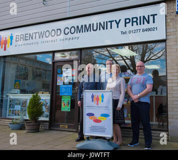 Brentwood Gemeinschaft Print - Unternehmen der Gemeinschaft, die von Menschen der Genesung von psychischen Erkrankungen zu helfen, Leben und Ihre persönlichen Fähigkeiten weiterzuentwickeln besetzt ist Stockfoto