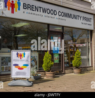 Brentwood Gemeinschaft Print - Unternehmen der Gemeinschaft, die von Menschen der Genesung von psychischen Erkrankungen zu helfen, Leben und Ihre persönlichen Fähigkeiten weiterzuentwickeln besetzt ist Stockfoto