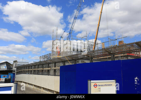 Crossrail-Baustelle am unterirdischen Bahnhof Whitechapel Stockfoto