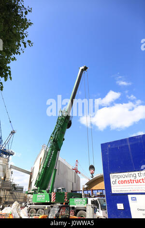 Crossrail-Baustelle am unterirdischen Bahnhof Whitechapel Stockfoto