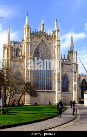 Osten Fenster York Minster/Kathedrale Stockfoto