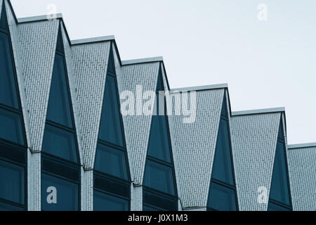 Fassade moderne Hightech-Gebäude, Blick auf der obersten Etage Stockfoto