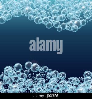 Wasser oder Suppe Bläschen Hintergrund Stock Vektor