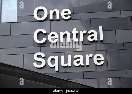 Eine Sanierung der Zentralplatz in Cardiff, Wales UK KATHY DEWITT Stockfoto