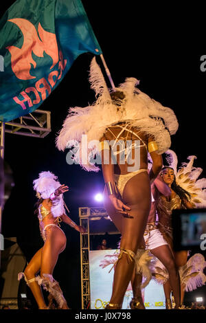 Xhosa-Band Start in Barbados 2017 Stockfoto