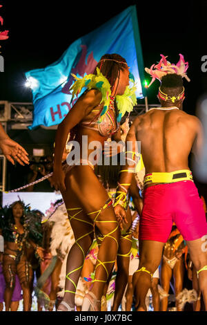 Xhosa-Band Start in Barbados 2017 Stockfoto