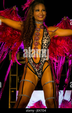 Xhosa-Band Start in Barbados 2017 Stockfoto