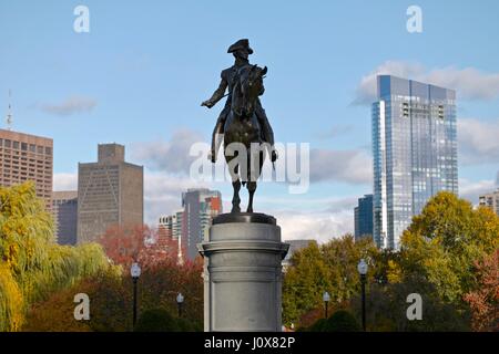 Statue von George Washington in Boston Public Garden Stockfoto