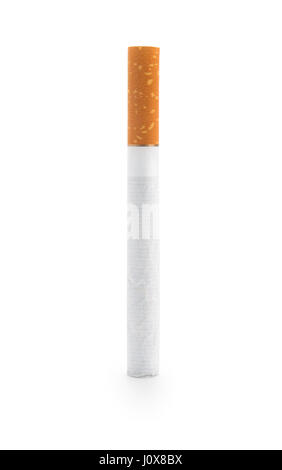 Eine Zigarette, isoliert auf weißem Hintergrund Stockfoto