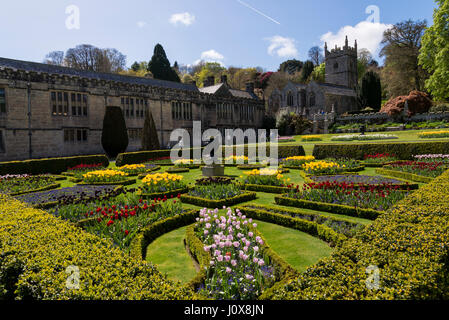 Lanhydrock Garten im Frühjahr Stockfoto