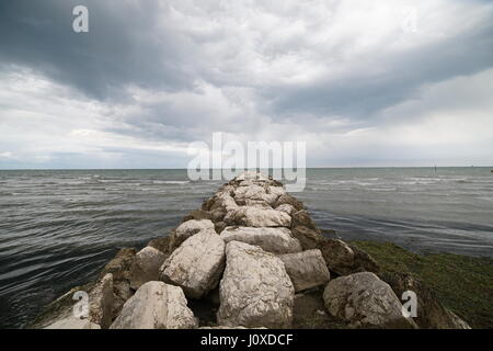 Bewölkten Tag in Lido von Venedig, Italien Stockfoto