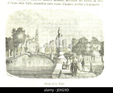 Eine detaillierte historische Illustration der Lombardei-Venetien, die die Städte, Dörfer, Gemeinden und Burgen umfasst, bis in die Moderne. Herausgegeben von C. Cantu' und anderen Gelehrten. Stockfoto