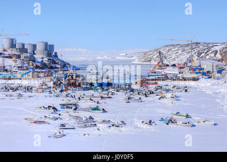 Hafen in Ilulissat, Grönland Stockfoto